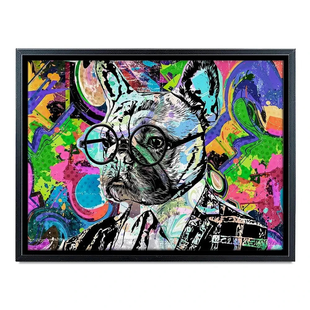 Psychedelic Frenchie Canvas Print Psychedelic Frenchie Canvas Print wall art product ARTEMENKO VALENTYN / Shutterstock