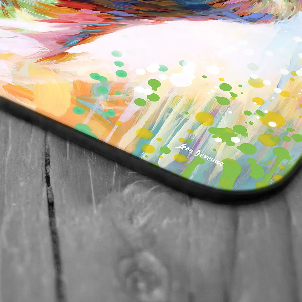 Pug's Beat Bliss Coaster Set Rainbow Soul Tree Coaster Set | Rainbow Soul Tree Art Coasters wall art product Leon Devenice