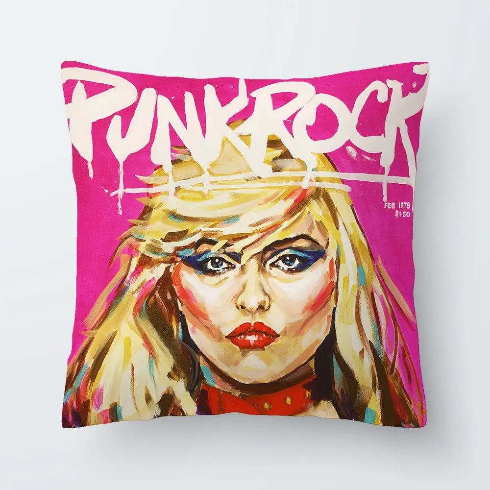Punk Rock Debbie Harry Cushion Punk Rock Debbie Harry Cushion wall art product Juliet Stockton