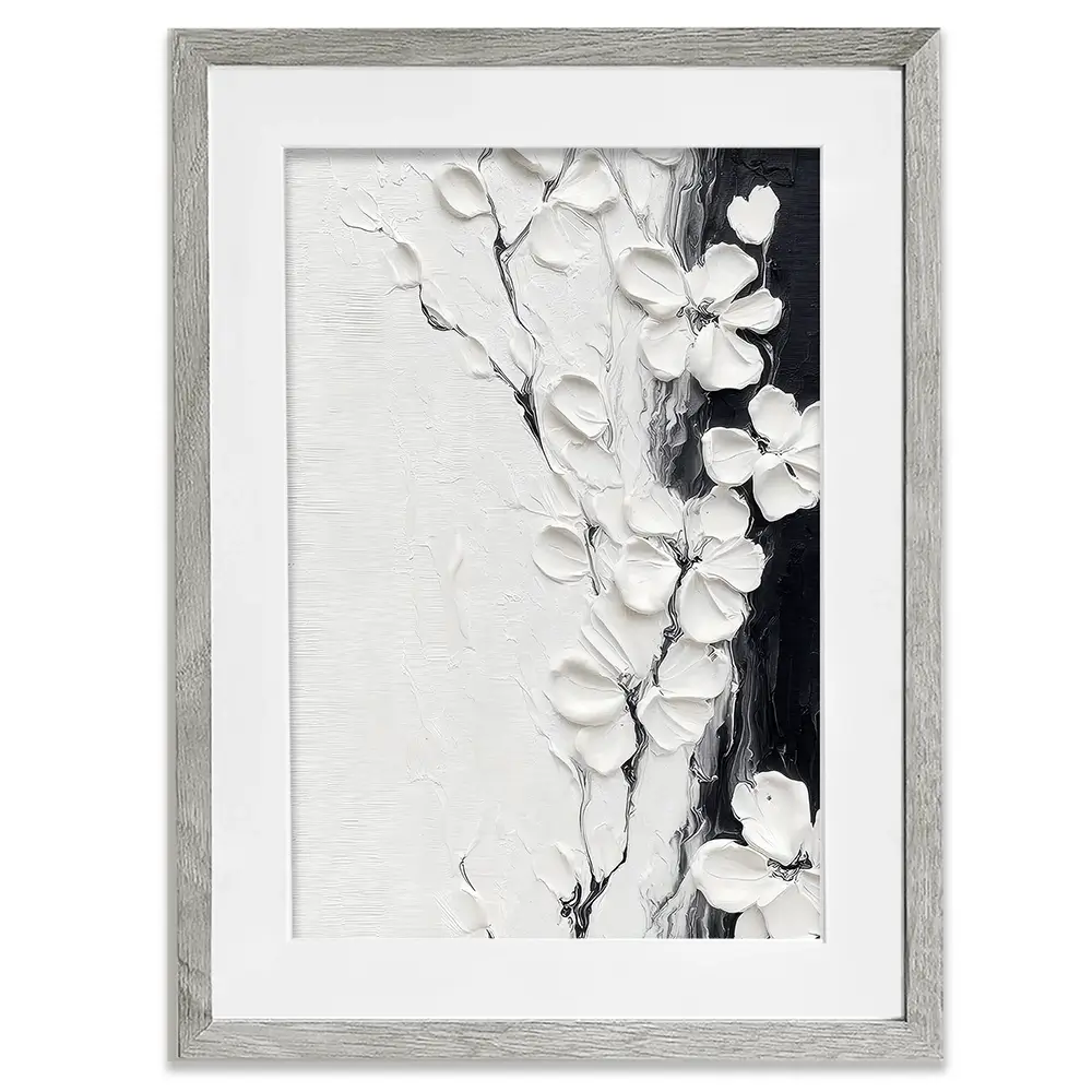 Pure White Blossoms Framed Art Print Pure White Blossoms Framed Art Print wall art product LSR Design Studio - Independent