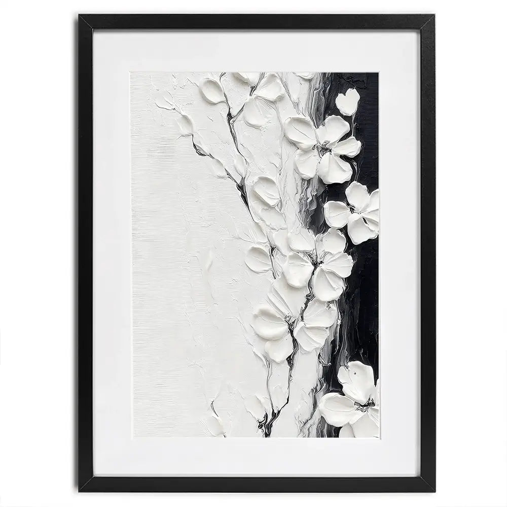 Pure White Blossoms Framed Art Print Pure White Blossoms Framed Art Print wall art product LSR Design Studio - Independent