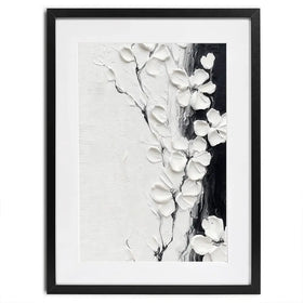 Pure White Blossoms Framed Art Print Pure White Blossoms Framed Art Print wall art product LSR Design Studio - Independent