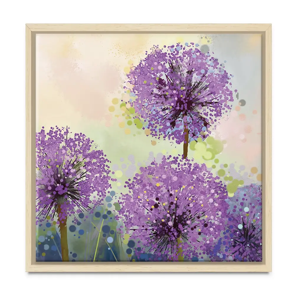 Purple Allium Square Canvas Print Purple Allium Square Canvas Print wall art product pluie_r / Shutterstock