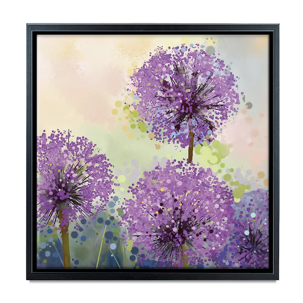 Purple Allium Square Canvas Print Purple Allium Square Canvas Print wall art product pluie_r / Shutterstock