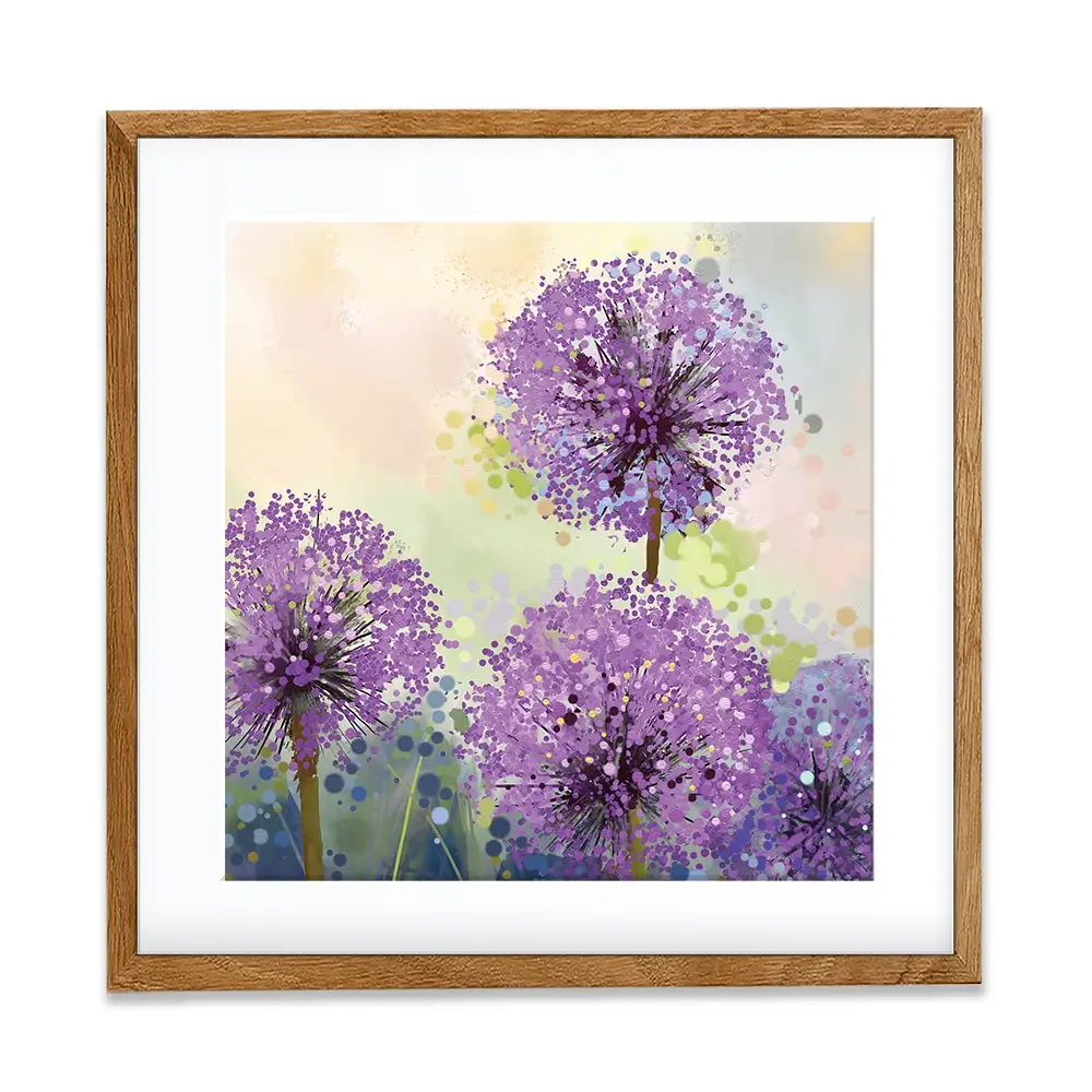 Purple Allium Square Framed Art Print Purple Allium Square Framed Art Print wall art product pluie_r / Shutterstock