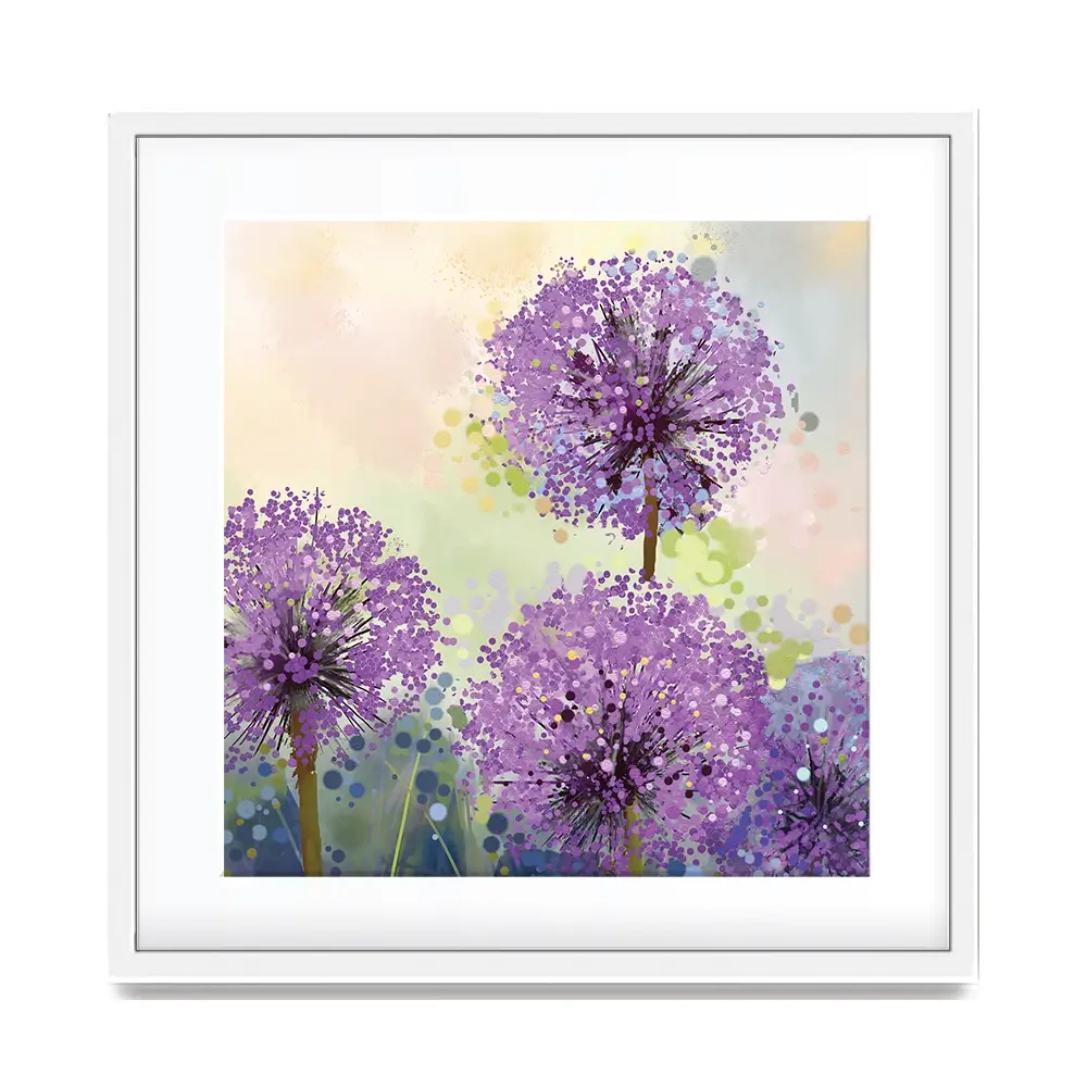 Purple Allium Square Framed Art Print Purple Allium Square Framed Art Print wall art product pluie_r / Shutterstock