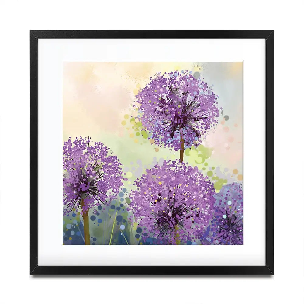 Purple Allium Square Framed Art Print Purple Allium Square Framed Art Print wall art product pluie_r / Shutterstock