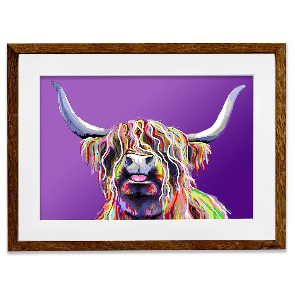 Purple Cheeky Coo Framed Art Print Purple Cheeky Coo Framed Art Print wall art product Independent