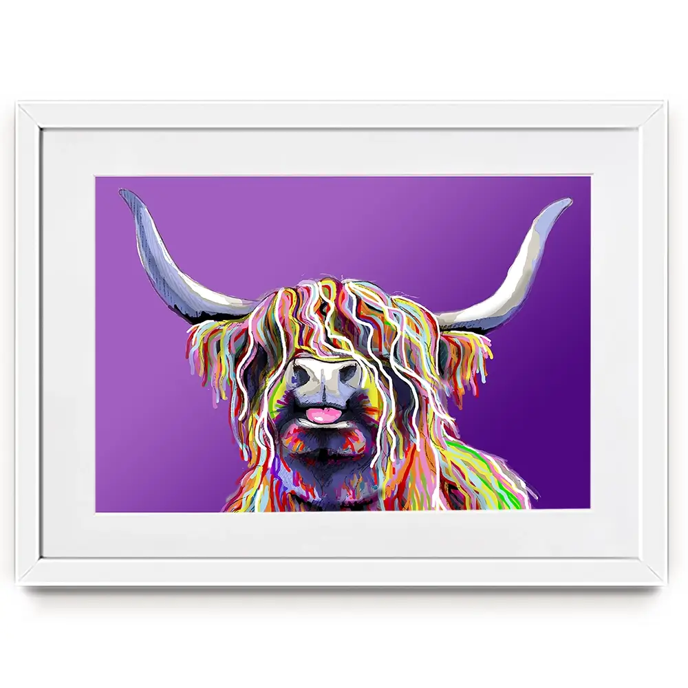 Purple Cheeky Coo Framed Art Print Purple Cheeky Coo Framed Art Print wall art product Independent