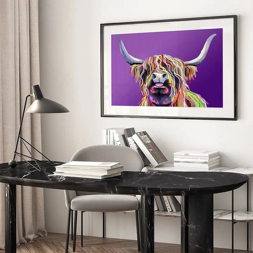 Purple Cheeky Coo Framed Art Print Purple Cheeky Coo Framed Art Print wall art product Independent