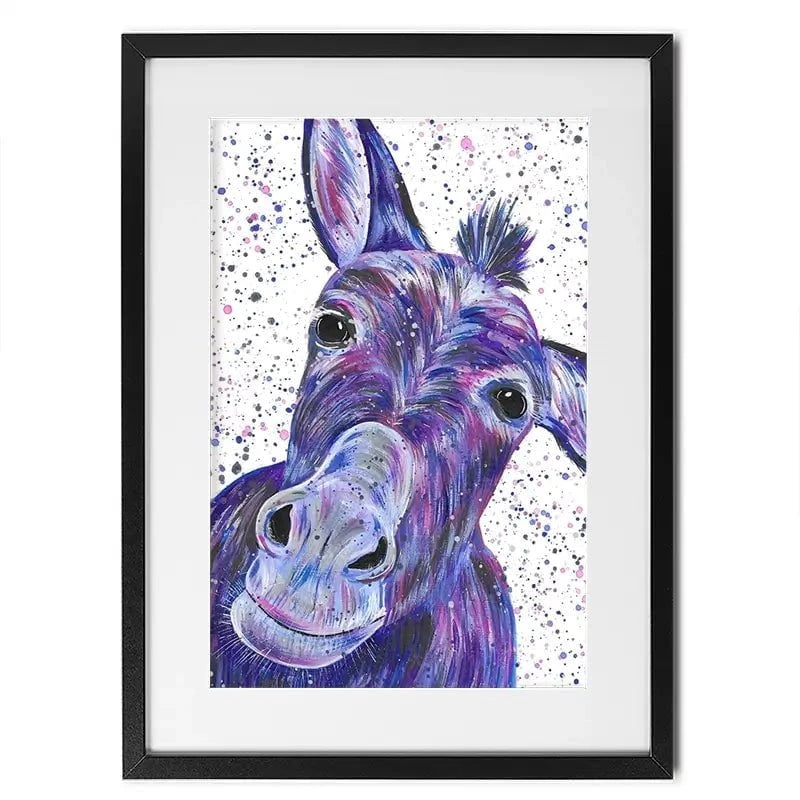 Purple Donkey Framed Art Print Purple Donkey Framed Art Print wall art product Emma LC Art