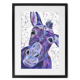 Purple Donkey Framed Art Print Purple Donkey Framed Art Print wall art product Emma LC Art