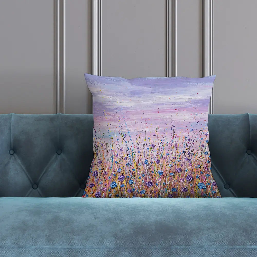 Purple Flower Field Cushion Purple Flower Field Cushion wall art product Olga Tkachyk