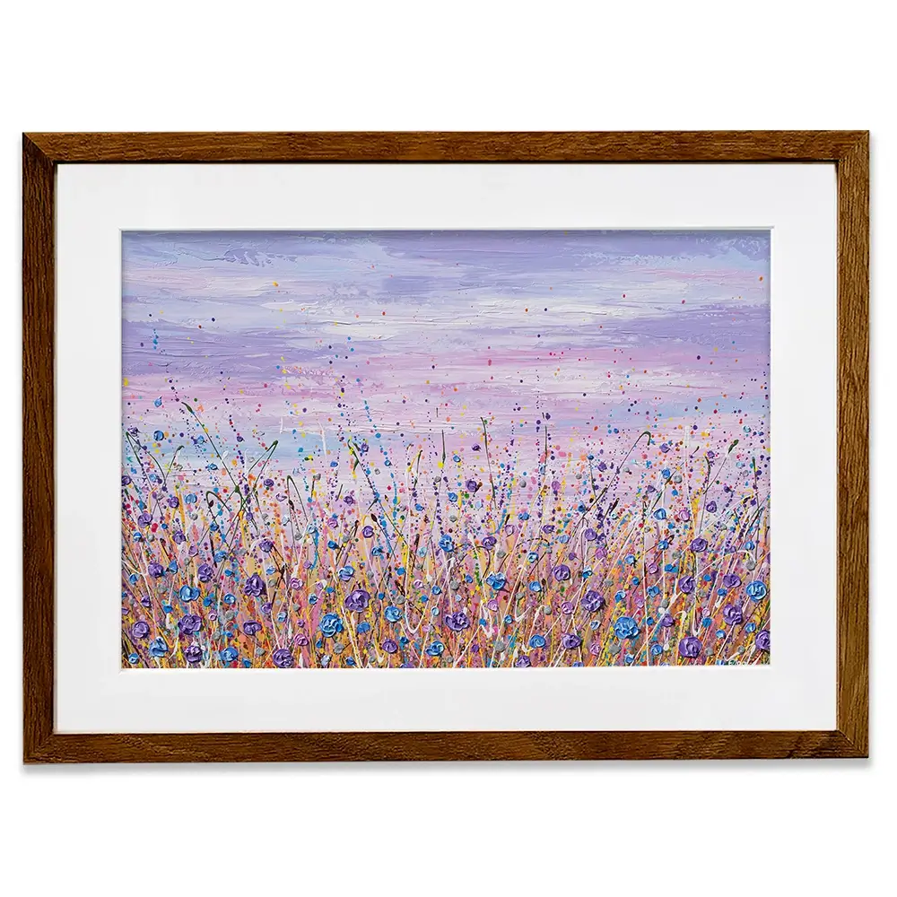 Purple Flower Field Framed Art Print Purple Flower Field Framed Art Print wall art product Olga Tkachyk