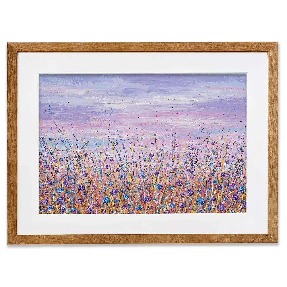 Purple Flower Field Framed Art Print Purple Flower Field Framed Art Print wall art product Olga Tkachyk