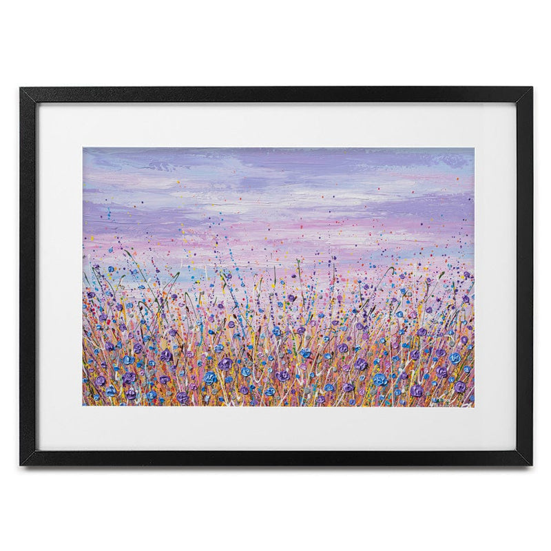 Purple Flower Field Framed Art Print wall art product Olga Tkachyk