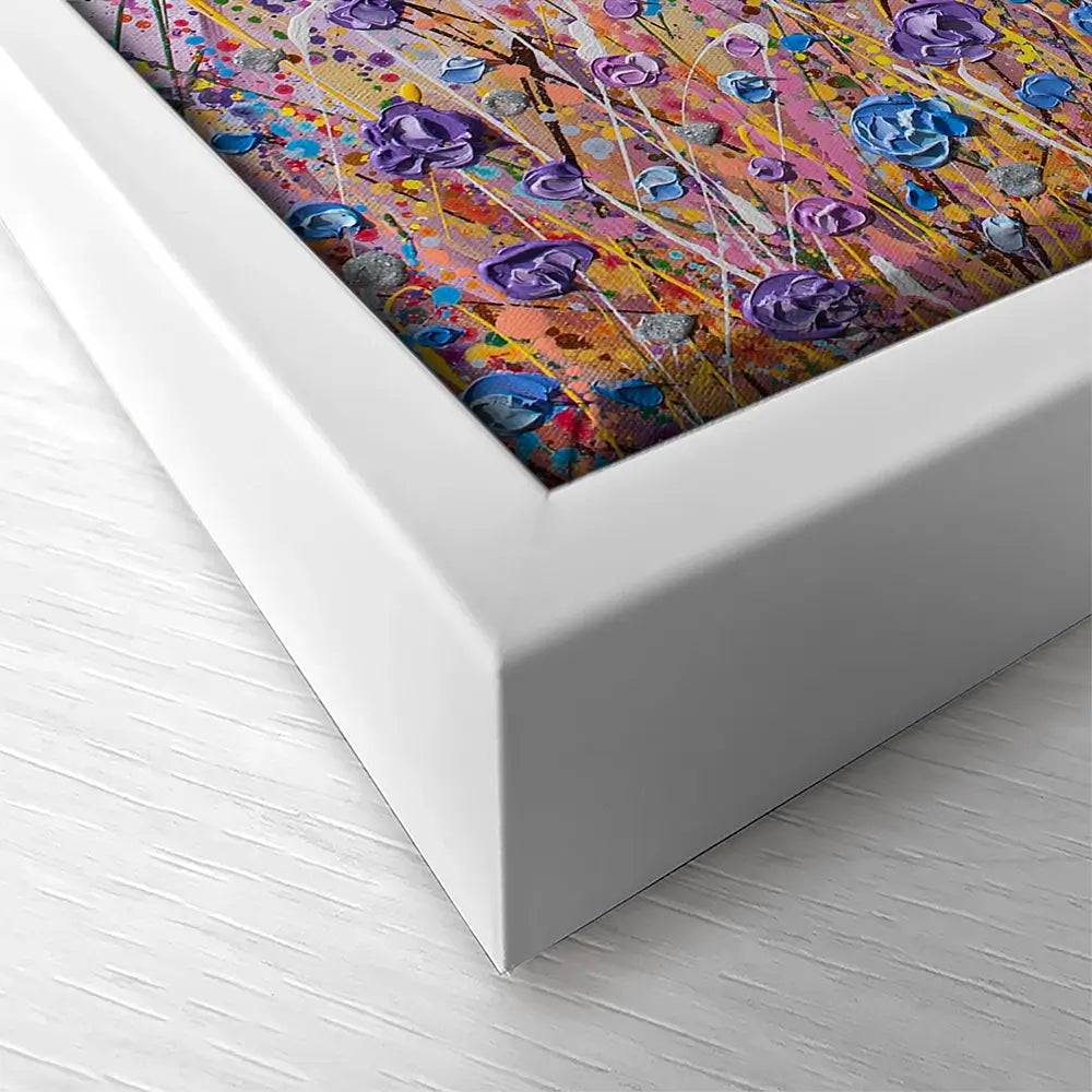 Purple Flower Field Square Canvas Print Purple Flower Field Square Canvas Print wall art product Olga Tkachyk