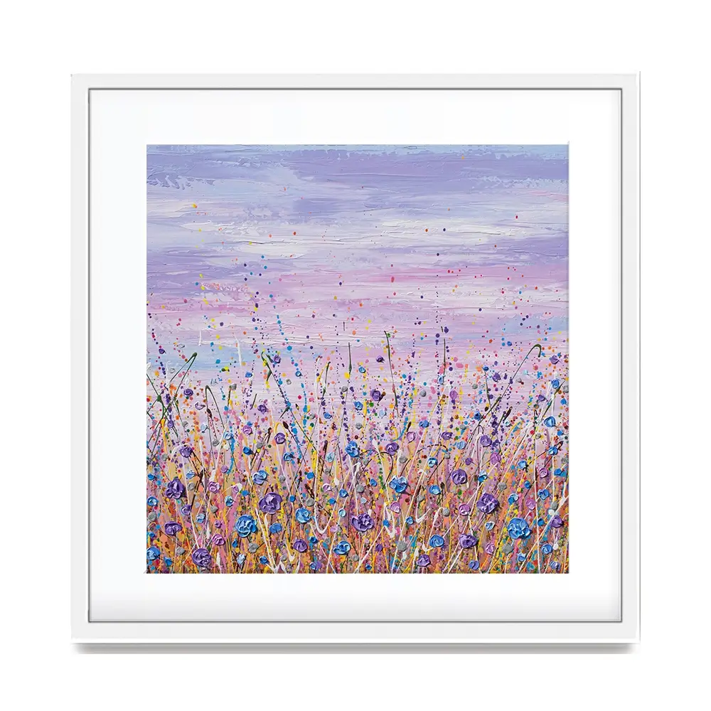 Purple Flower Field Square Framed Art Print Purple Flower Field Square Framed Art Print wall art product Olga Tkachyk