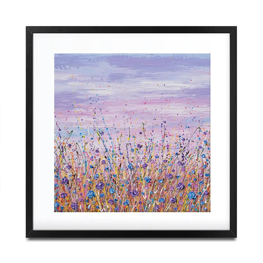 Purple Flower Field Square Framed Art Print Purple Flower Field Square Framed Art Print wall art product Olga Tkachyk