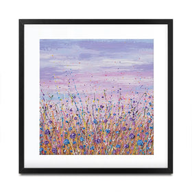 Purple Flower Field Square Framed Art Print Purple Flower Field Square Framed Art Print wall art product Olga Tkachyk