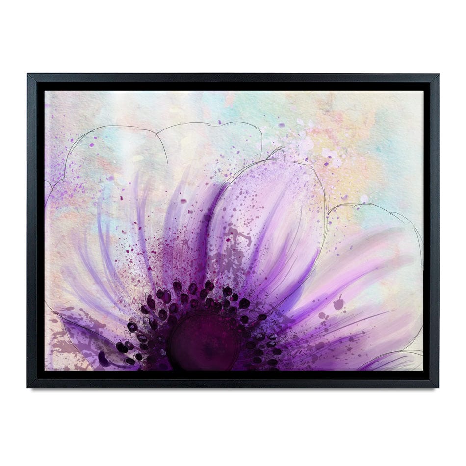 Purple Flower Half Canvas Print wall art product Pacrovka / Shutterstock