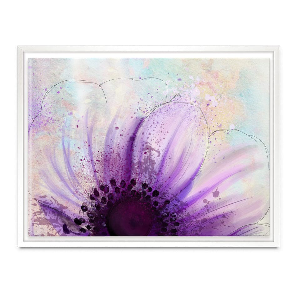 Purple Flower Half Canvas Print wall art product Pacrovka / Shutterstock