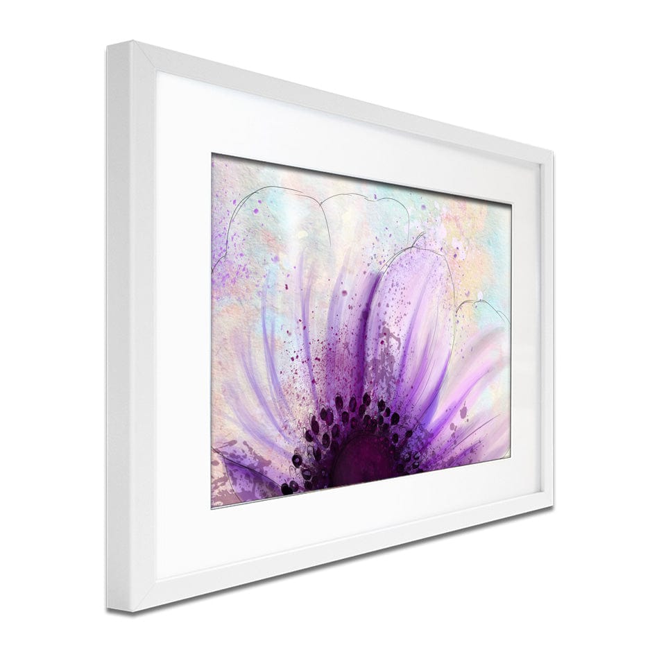 Purple Flower Half Framed Art Print wall art product / Shutterstock