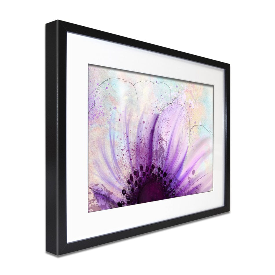 Purple Flower Half Framed Art Print wall art product / Shutterstock