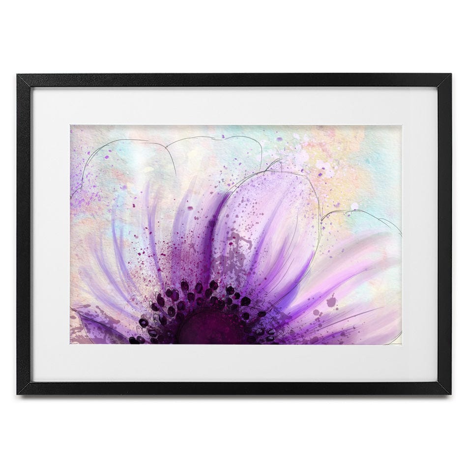 Purple Flower Half Framed Art Print wall art product Pacrovka / Shutterstock