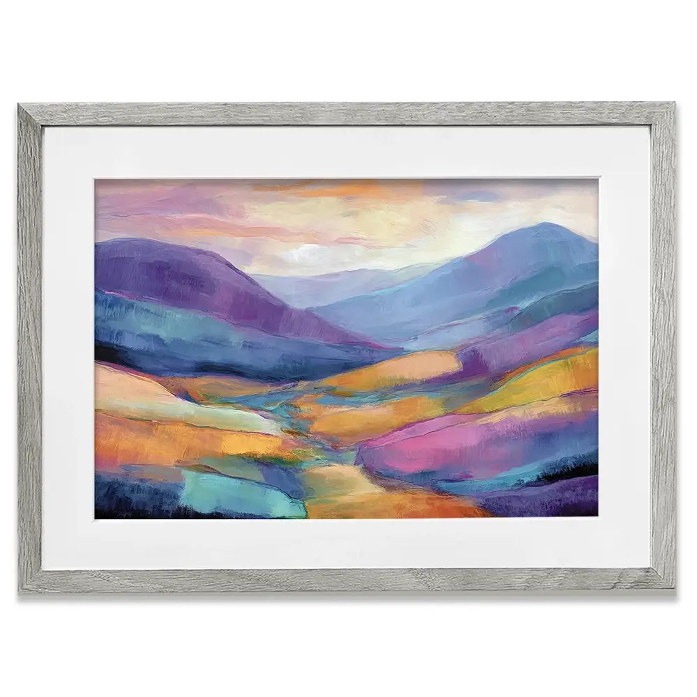 Purple Glen Framed Art Print Purple Glen Framed Art Print wall art product David Alexander Elder