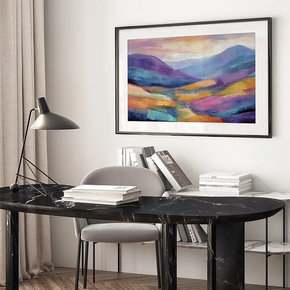 Purple Glen Framed Art Print Purple Glen Framed Art Print wall art product David Alexander Elder