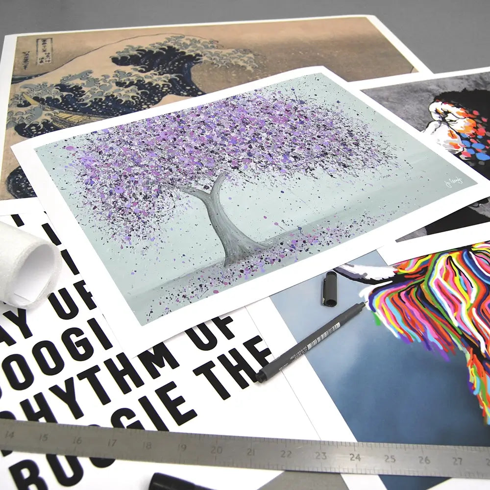 Purple Love Art Print Purple Love Art Print wall art product Jo Gough