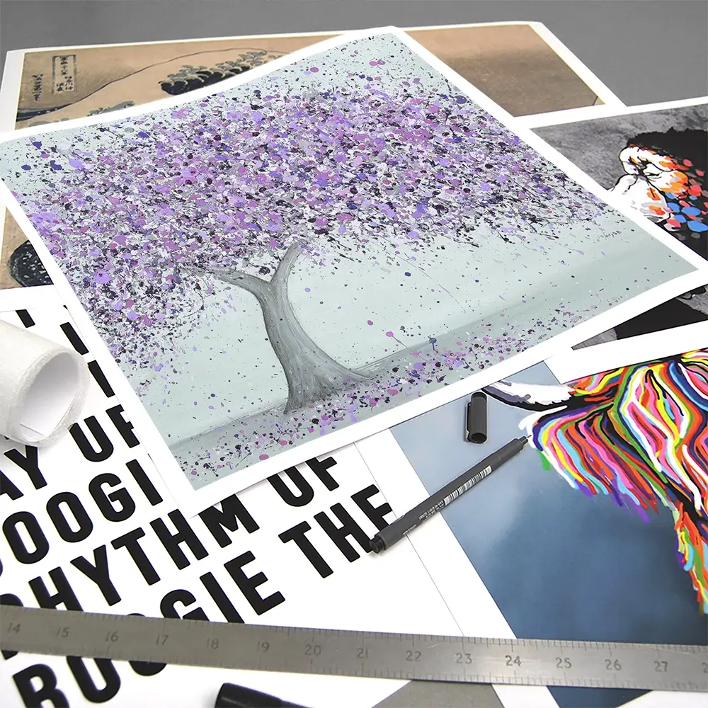 Purple Love Square Art Print Purple Love Square Art Print wall art product Jo Gough