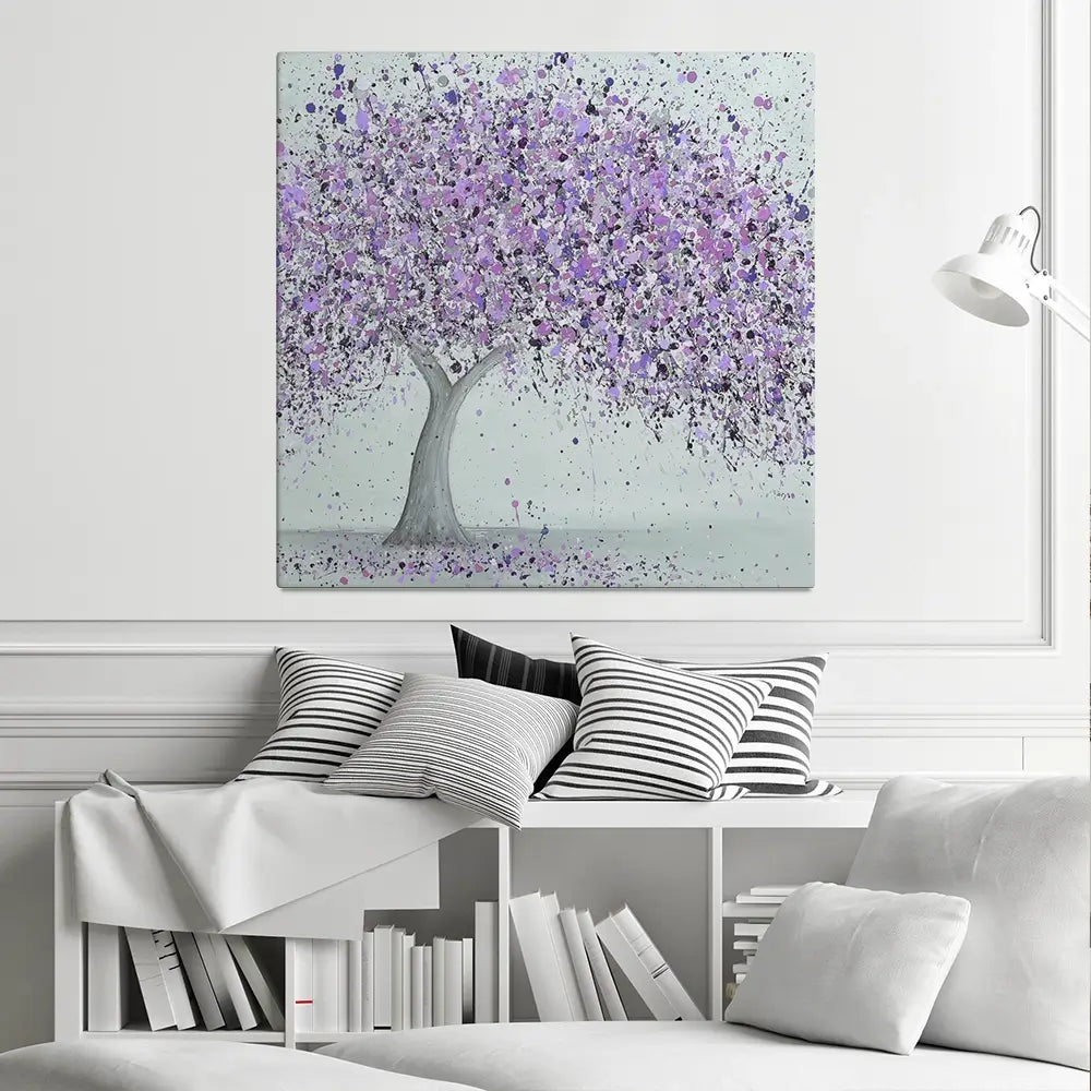 Purple Love Square Canvas Print Purple Love Square Canvas Print wall art product Jo Gough