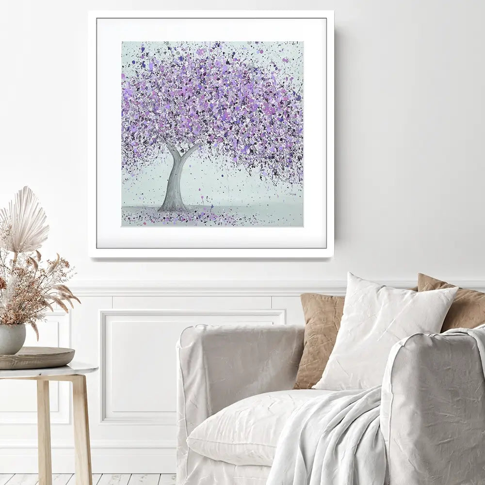 Purple Love Square Framed Art Print Purple Love Square Framed Art Print wall art product Jo Gough
