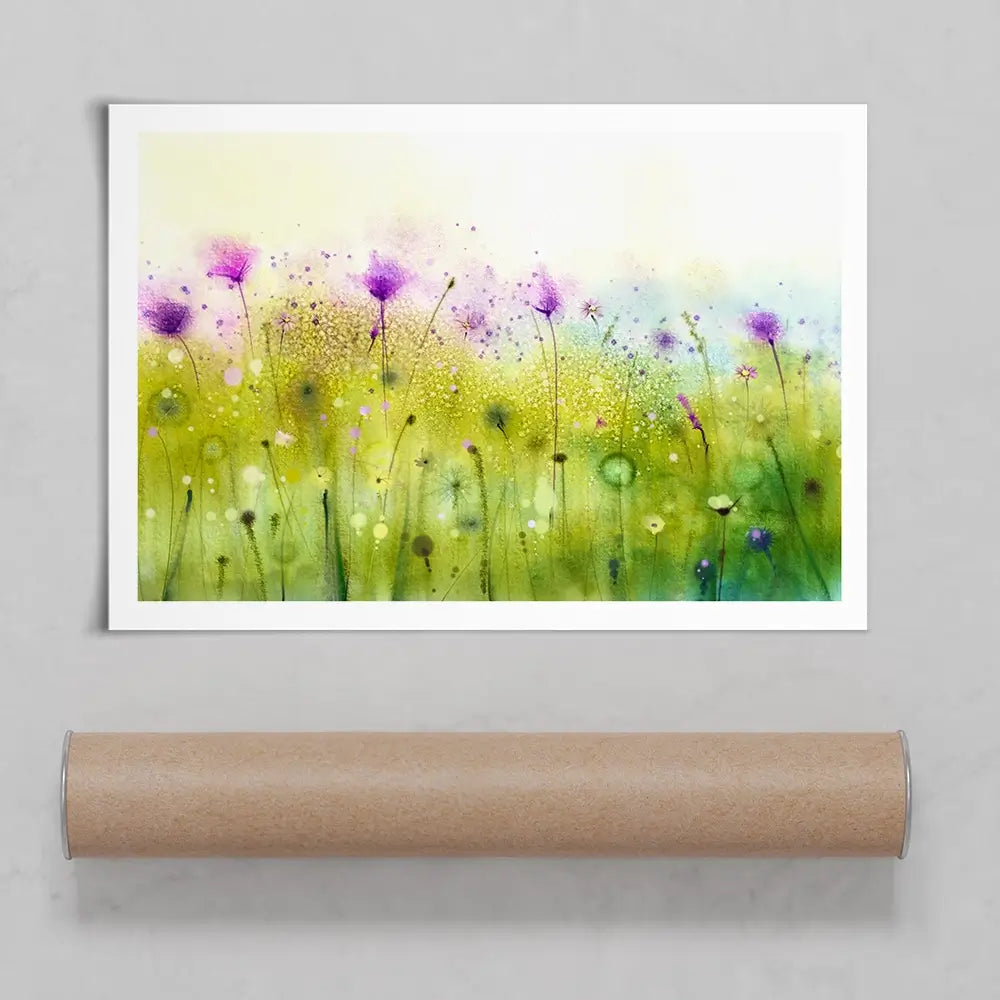 Purple Meadow Wildflowers Art Print Purple Meadow Wildflowers Art Print wall art product pluie_r / Shutterstock