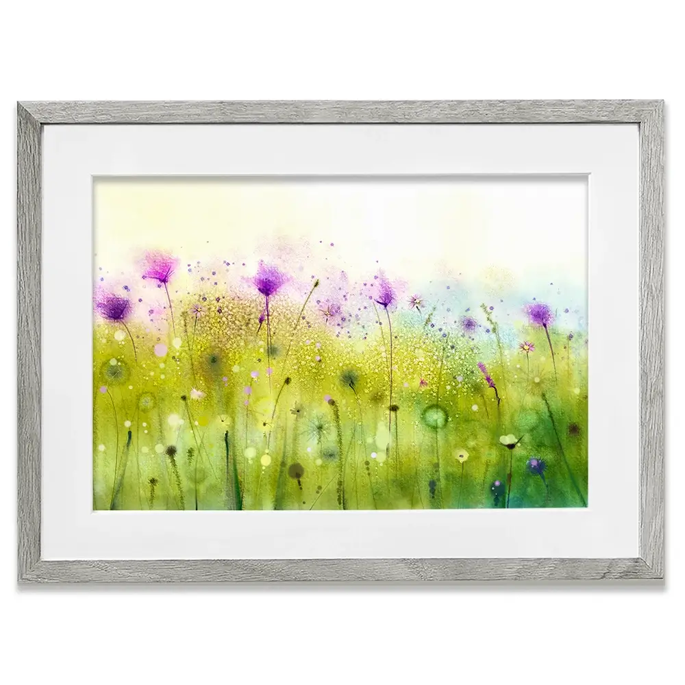 Purple Meadow Wildflowers Framed Art Print Purple Meadow Wildflowers Framed Art Print wall art product pluie_r / Shutterstock