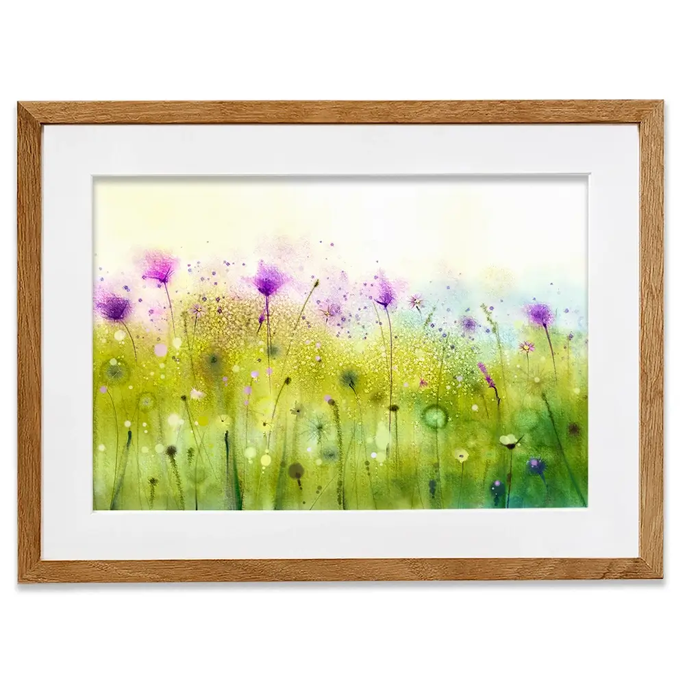 Purple Meadow Wildflowers Framed Art Print Purple Meadow Wildflowers Framed Art Print wall art product pluie_r / Shutterstock