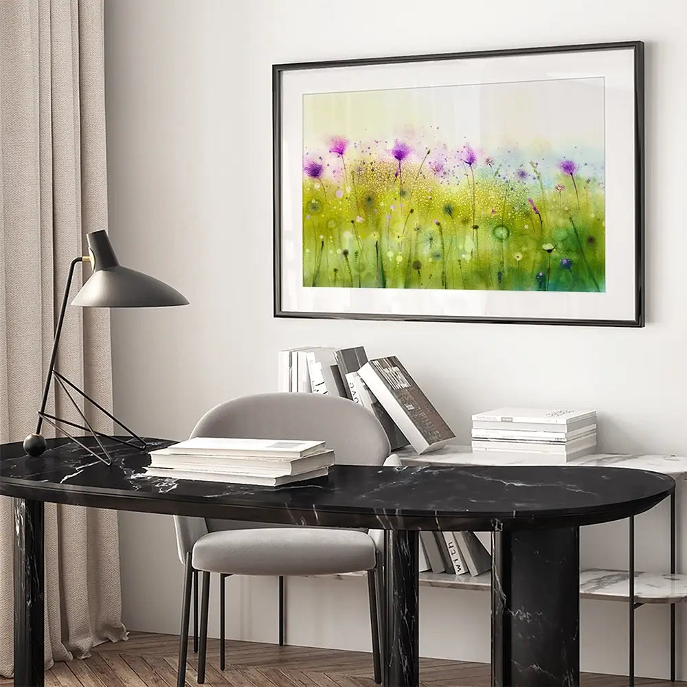 Purple Meadow Wildflowers Framed Art Print Purple Meadow Wildflowers Framed Art Print wall art product pluie_r / Shutterstock