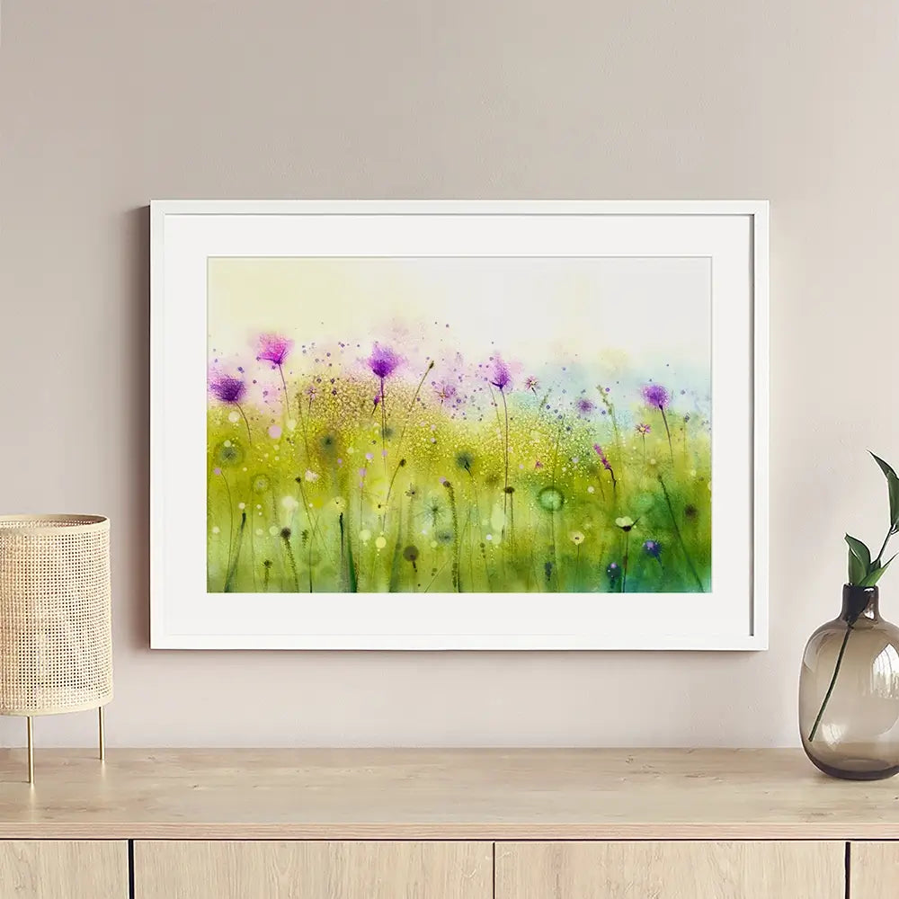 Purple Meadow Wildflowers Framed Art Print Purple Meadow Wildflowers Framed Art Print wall art product pluie_r / Shutterstock