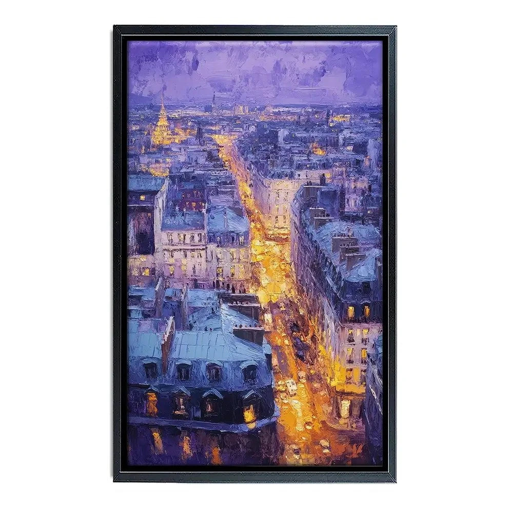 Purple Paris Night Canvas Print Purple Paris Night Canvas Print wall art product Tanya Ocean