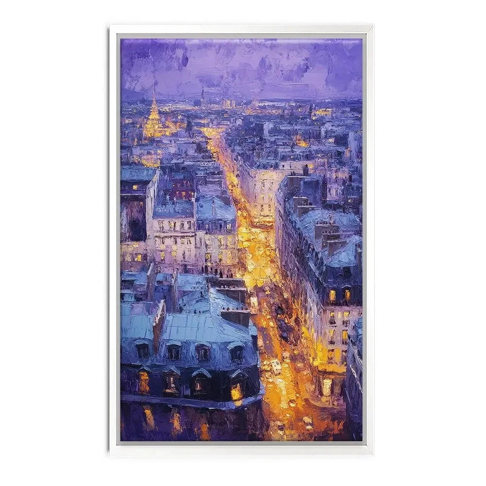 Purple Paris Night Canvas Print Purple Paris Night Canvas Print wall art product Tanya Ocean