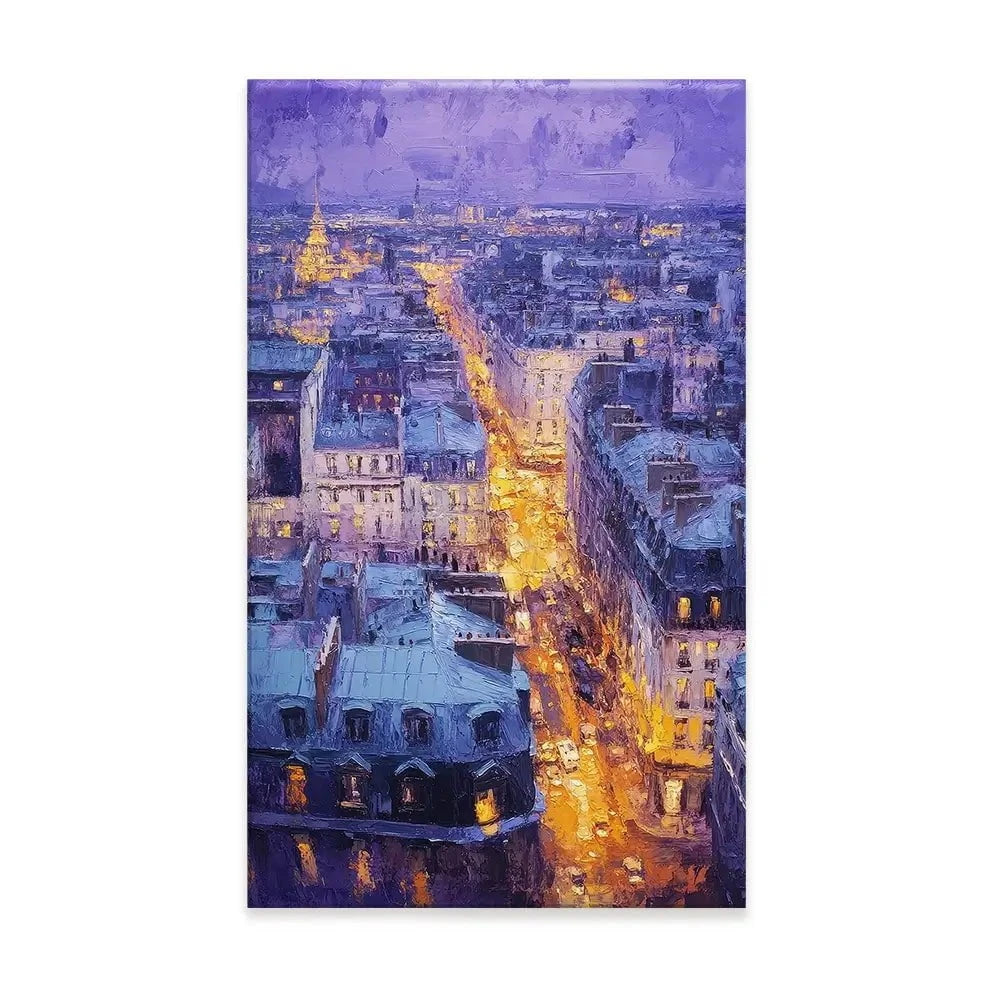 Purple Paris Night Canvas Print Purple Paris Night Canvas Print wall art product Tanya Ocean