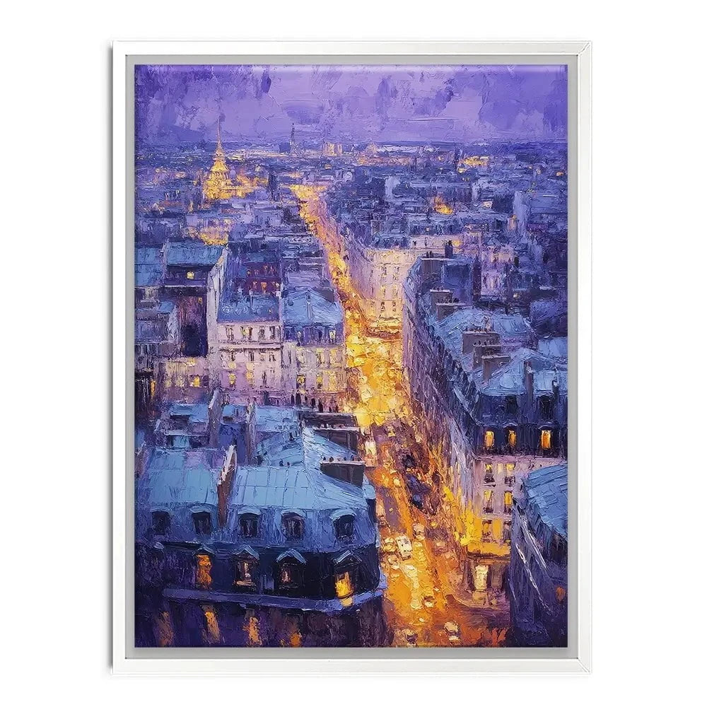 Purple Paris Night Canvas Print Purple Paris Night Canvas Print wall art product Tanya Ocean