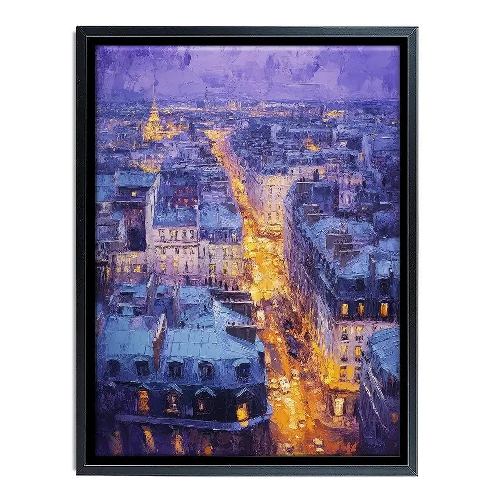 Purple Paris Night Canvas Print Purple Paris Night Canvas Print wall art product Tanya Ocean