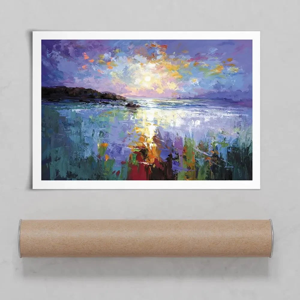Purple Seascape Art Print Purple Seascape Art Print wall art product Leon Devenice