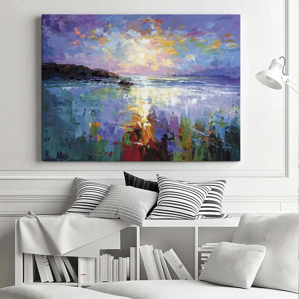 Purple Seascape Canvas Print Purple Seascape Canvas Print wall art product Leon Devenice