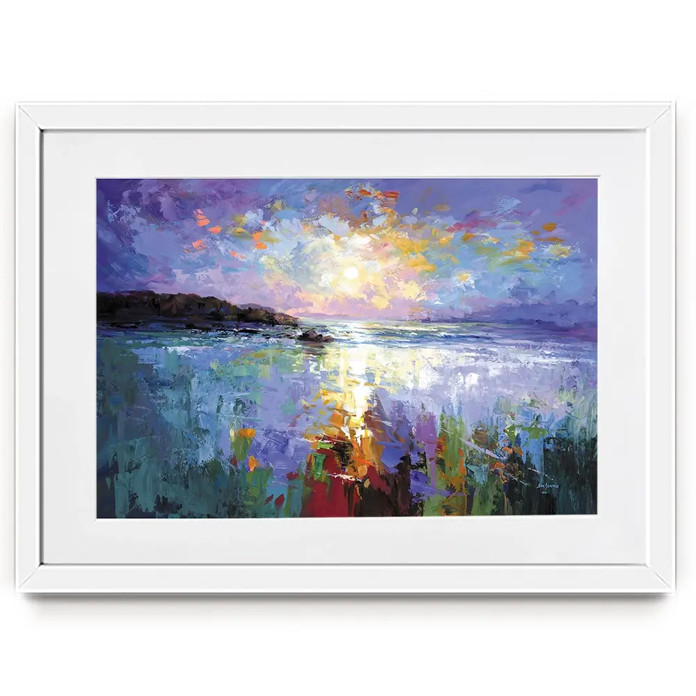 Purple Seascape Framed Art Print Purple Seascape Framed Art Print wall art product Leon Devenice