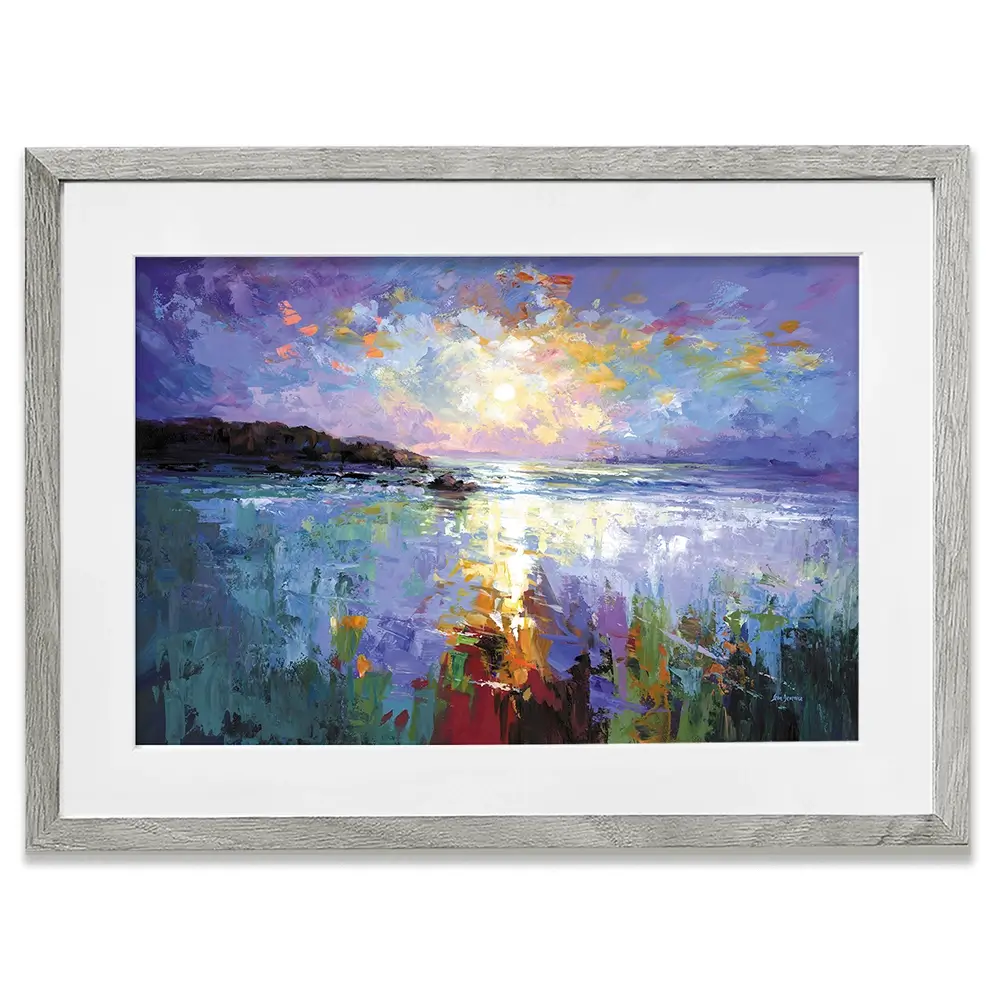 Purple Seascape Framed Art Print Purple Seascape Framed Art Print wall art product Leon Devenice