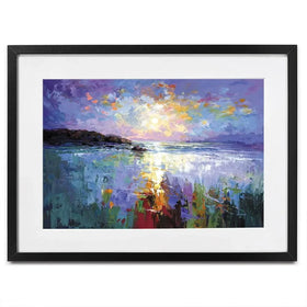 Purple Seascape Framed Art Print Purple Seascape Framed Art Print wall art product Leon Devenice